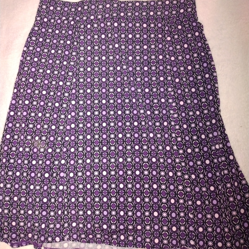 Sag Harbor Purple Asymmetrical Midi Skirt